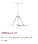 SIIRRETTÄVÄ VALAISINMASTO 5M