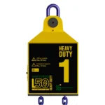 Ganterud L50 PRO nostoapuväline - keltainen Heavy Duty -nostolaite 50 tonnin nostokapasiteetilla, nostosilmukalla ja ketjuilla.